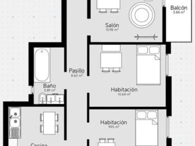 Piso en venta en Centro, Getafe