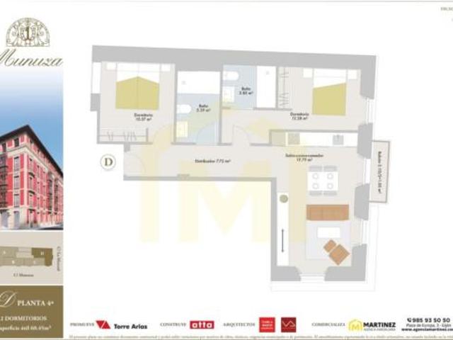 Piso en venta en Los Campos, Gijón