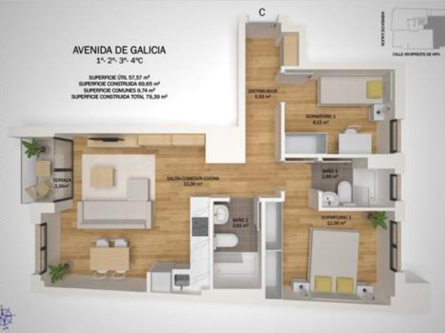Piso en venta en Santa Olaya, Gijón