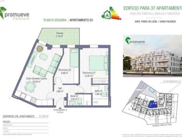 Piso en venta en Centro, Palencia