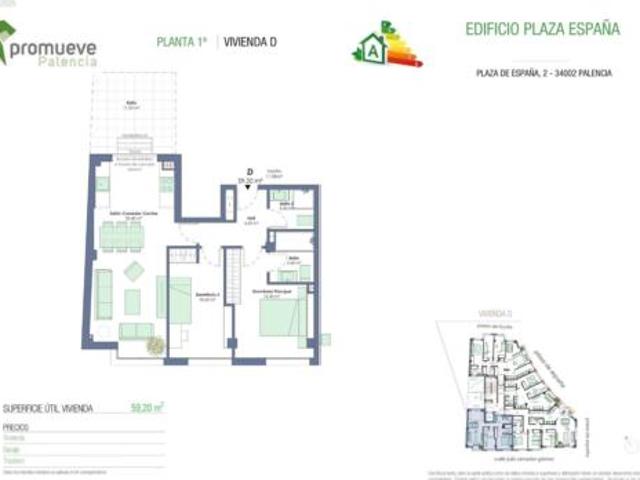 Piso en venta en El Carmen, Palencia