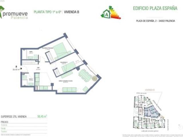 Piso en venta en El Carmen, Palencia