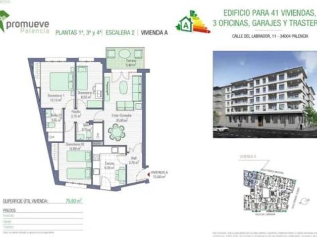 Piso en venta en El Carmen, Palencia