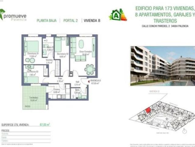 Piso en venta en San Antonio, Palencia