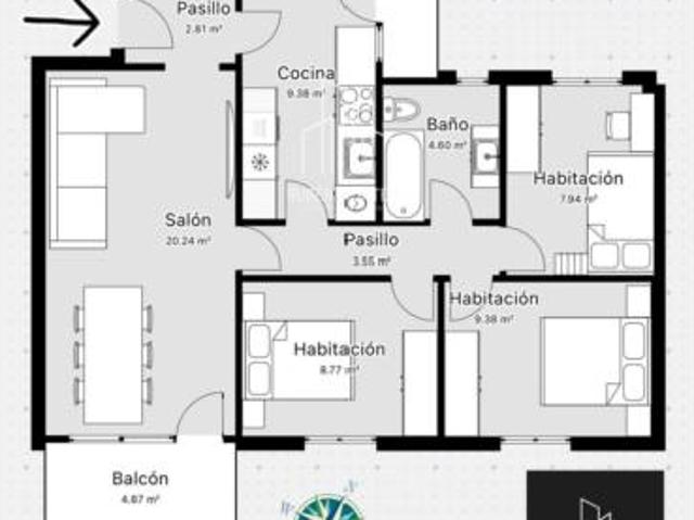 Piso en venta en Urbanización El Encinar, Terradillos