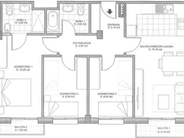 Piso en venta en Bajo Guadalentín, Murcia