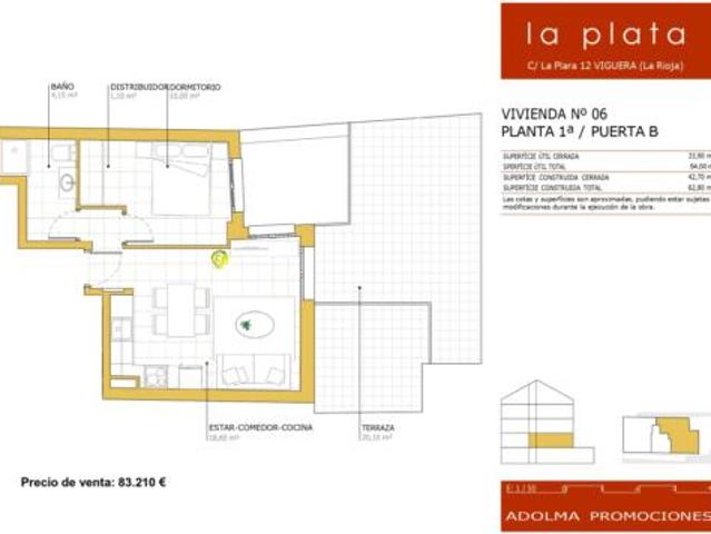 Piso en venta en Viguera, La Rioja