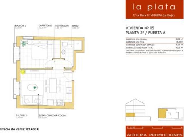 Piso en venta en Viguera, La Rioja