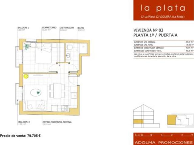 Piso en venta en Viguera, La Rioja