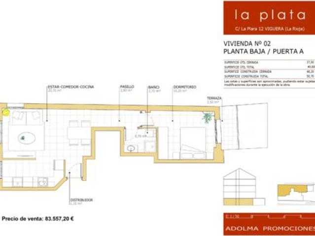 Piso en venta en Viguera, La Rioja