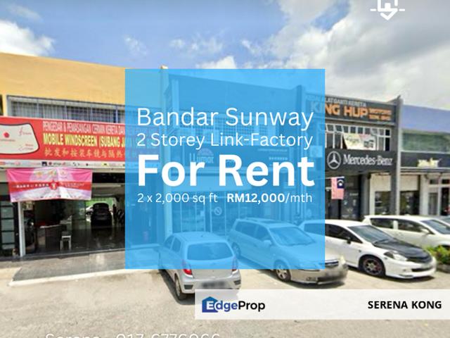 Warehouse for rent in Petaling, Subang Jaya