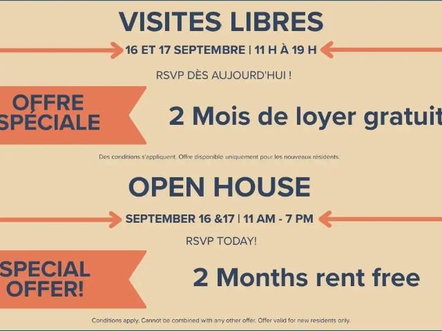 Apartment for rent in St. Leonard's, Quebec