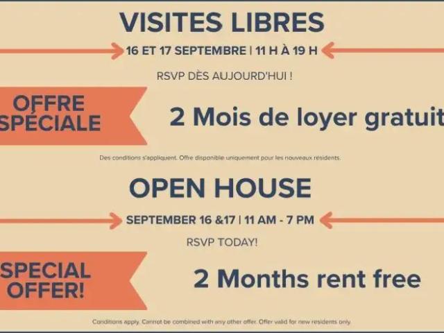Apartment for rent in St. Leonard's, Quebec