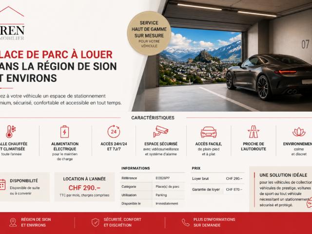 Garage mieten in Les Mayens-de-Sion, Wallis