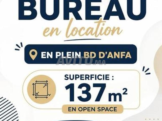 Bureau location à Anfa, Sidi Belyout