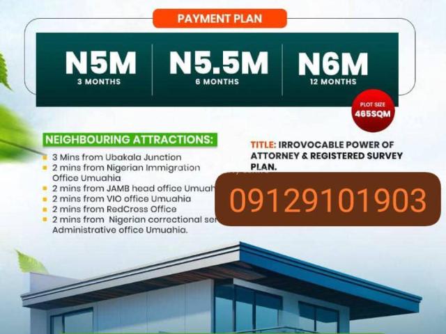 Land for sale in Umuahia, Abia