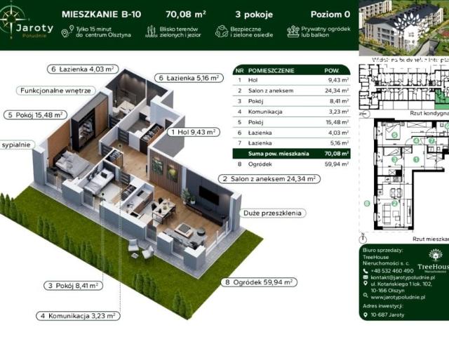 Mieszkanie na sprzedaż w Olsztyn, Warmińsko-mazurskie