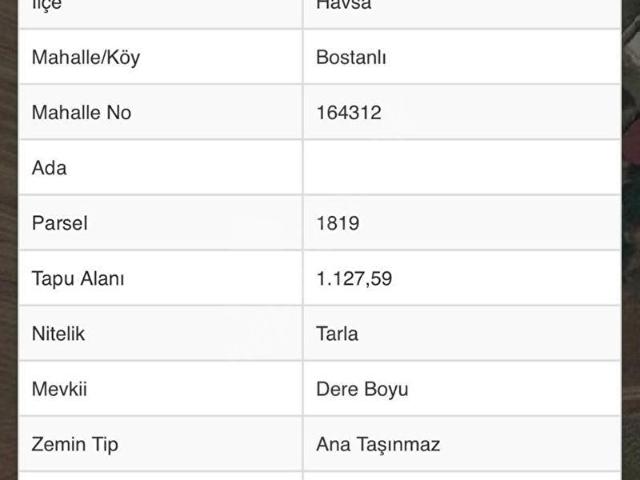 Havsa, Edirne içerisinde satılık Arsa