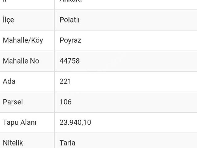 Polatli, Ankara içerisinde satılık Arsa