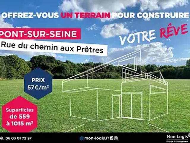 Terrain vente à Nogent-sur-Seine, Pont-sur-seine