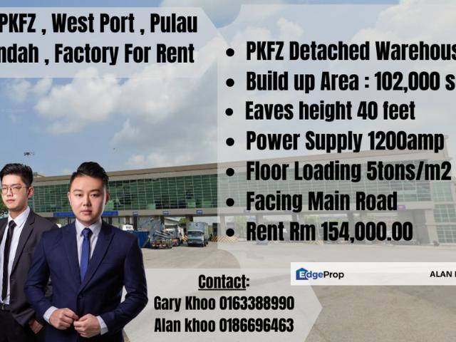 Warehouse for rent in Port Klang, Selangor