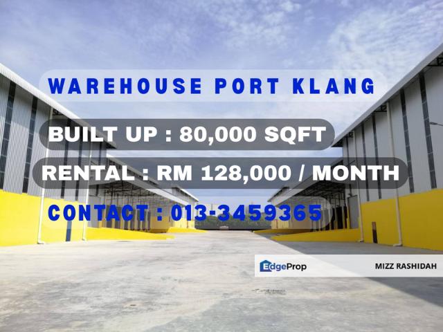 Warehouse for rent in Port Klang, Selangor