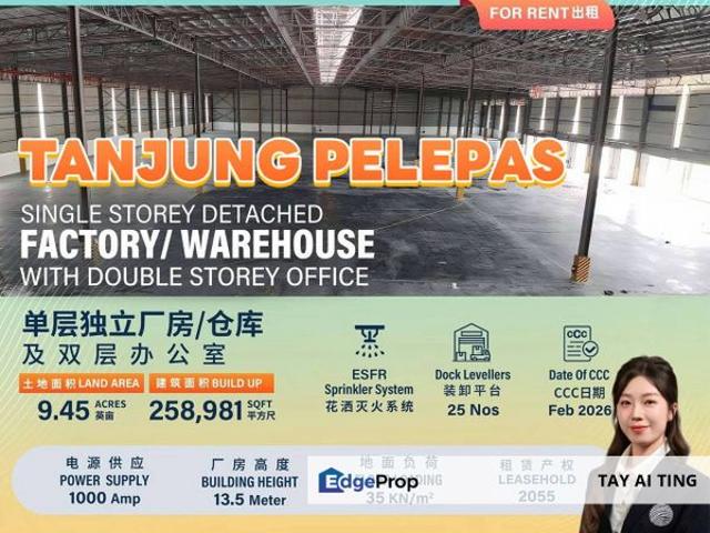 Warehouse for rent in Bukit Ledang, Johor