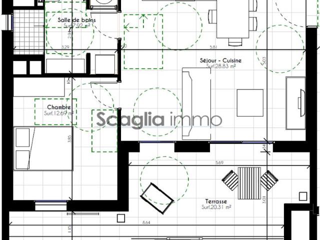 Appartement vente à Ajaccio, Grosseto-prugna