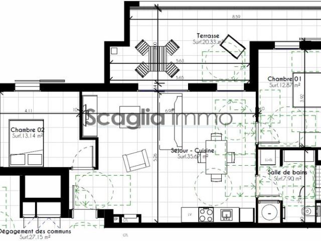 Appartement vente à Ajaccio, Grosseto-prugna