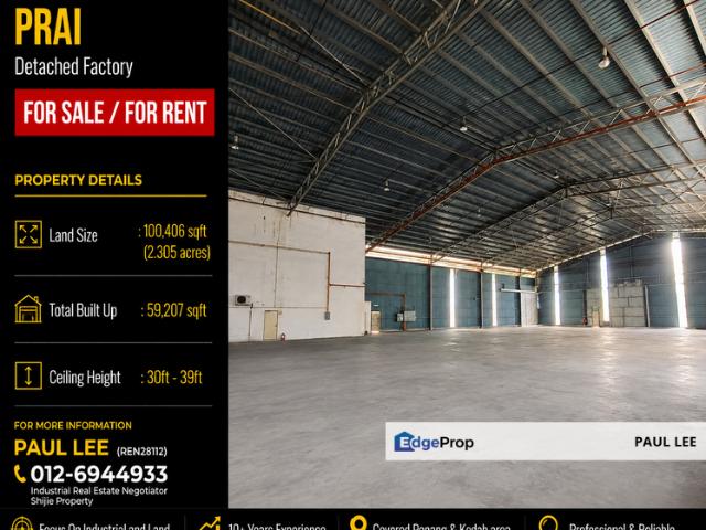 Warehouse for rent in Wellesley, Penang
