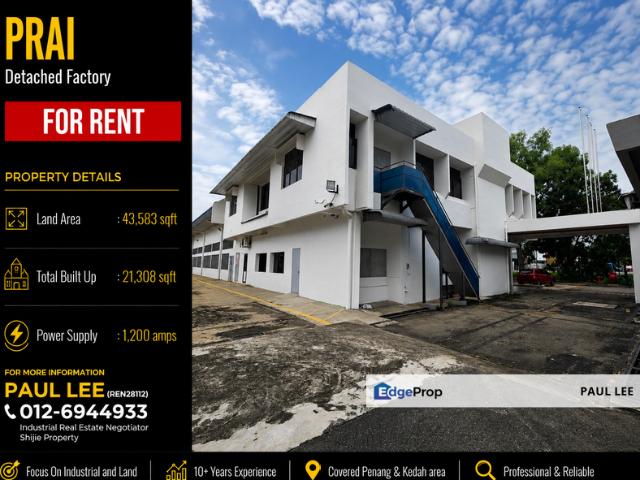 Warehouse for rent in Wellesley, Penang