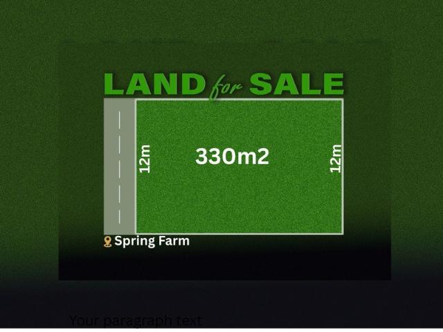 Land for sale in Spring Farm, Sydney