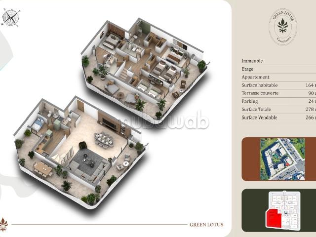 Appartement vente à Anfa, Gharb-Chrarda-Beni Hssen