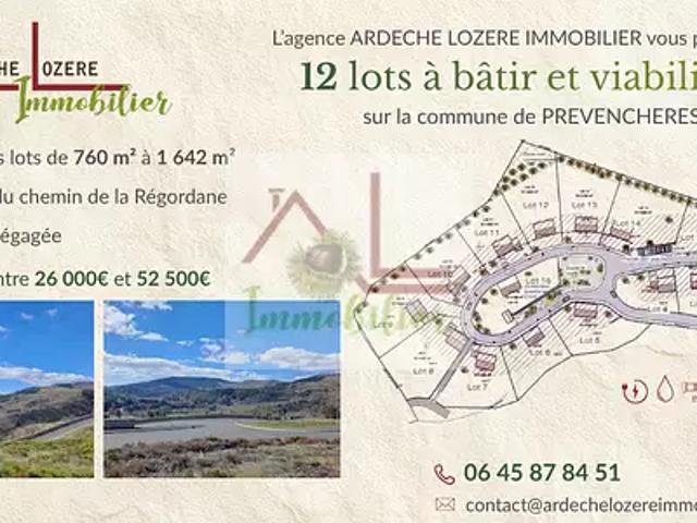 Terrain vente à Lou Couderc, Prévenchères