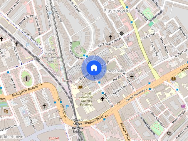 Apartment for rent in Plasnewydd, Falcon Lodge