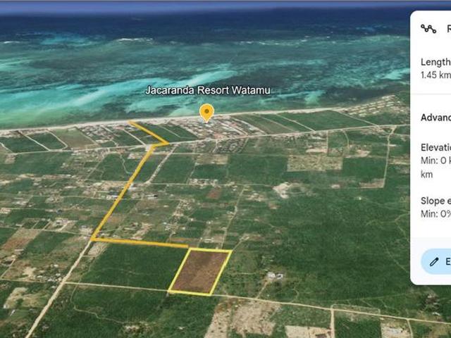 Land for sale in Watamu, Kilifi