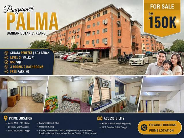 Apartment for sale in Pelabuhan Klang, Bandaraya Klang