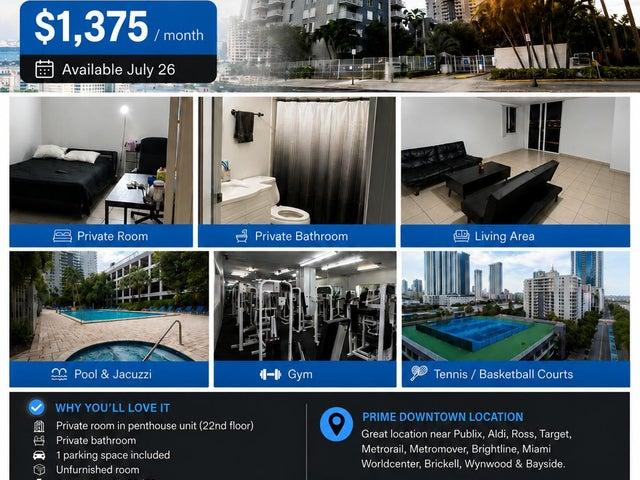 Room for rent in Miami, Florida