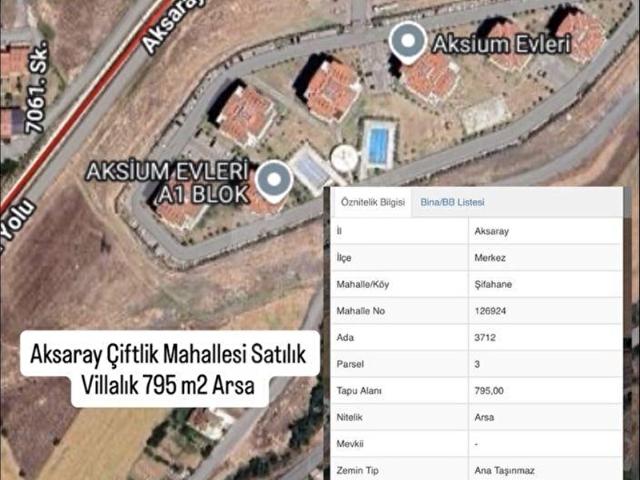 Şifahane Mahallesi, Aksaray Merkez içerisinde satılık Arsa