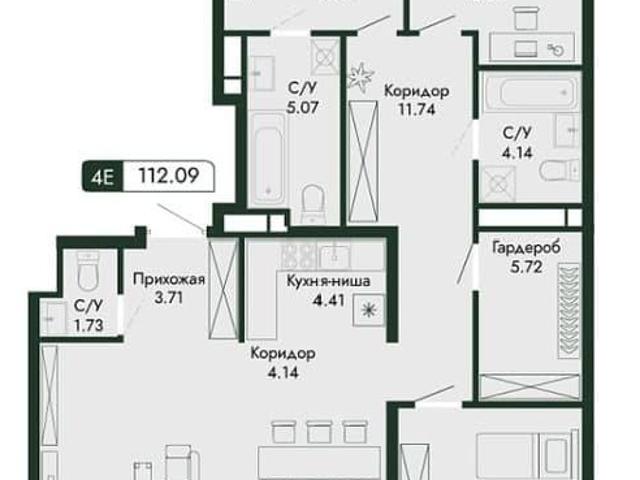 Квартира продажа в Виноградное С