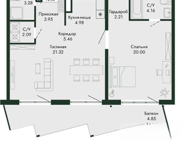 Квартира продажа в Виноградное С