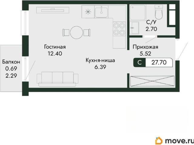 Квартира продажа в Виноградное С