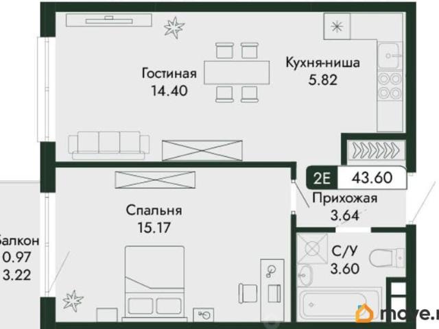 Квартира продажа в Микрорайон имени 60 лет СССР, Алушта