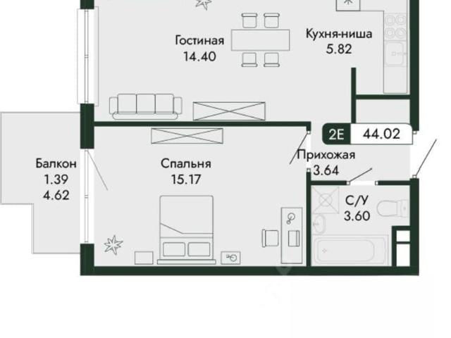 Квартира продажа в Микрорайон имени 60 лет СССР, Алушта
