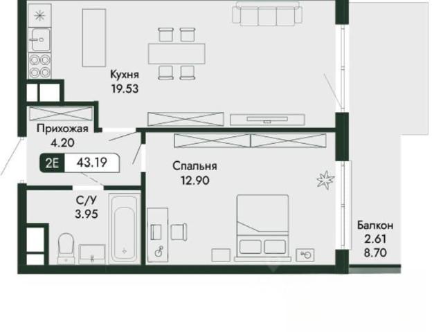Квартира продажа в Виноградное С