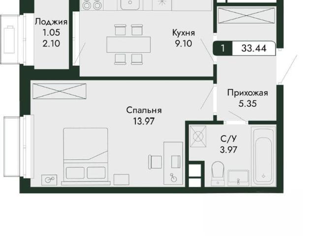 Квартира продажа в Микрорайон имени 60 лет СССР, Алушта