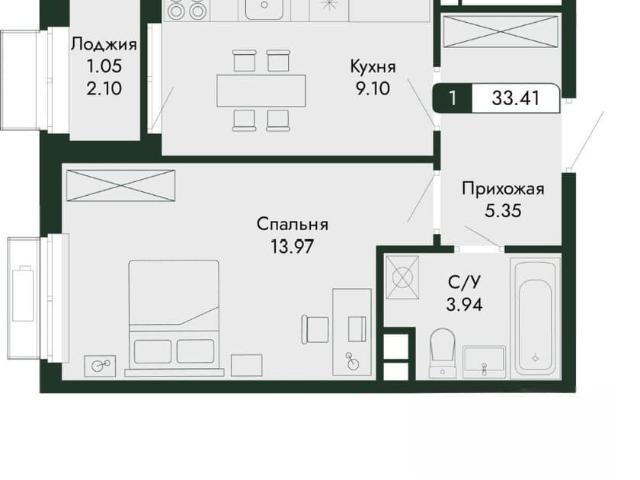 Квартира продажа в Микрорайон имени 60 лет СССР, Алушта