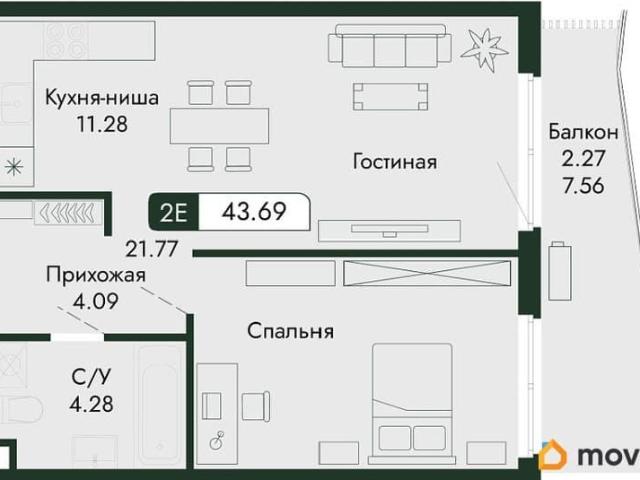 Квартира продажа в Виноградное С