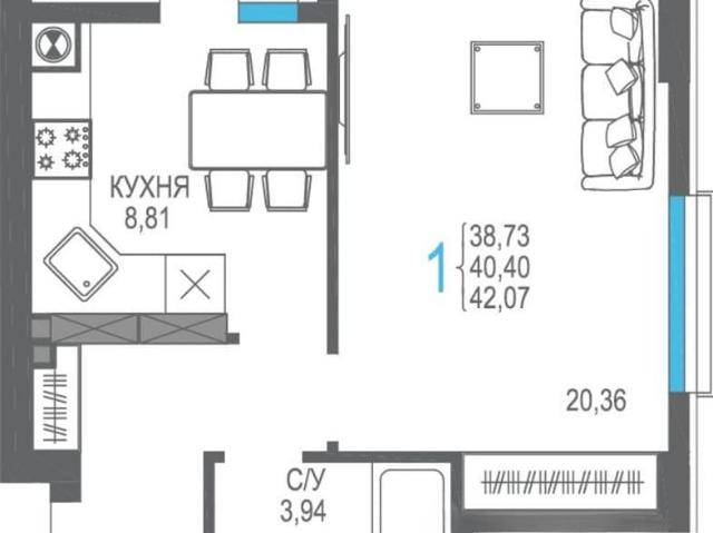 Квартира продажа в Виноградное С