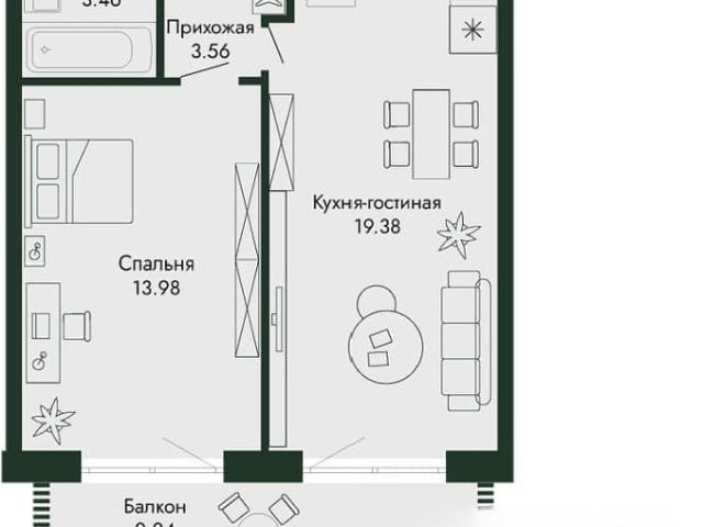 Квартира продажа в Виноградное С